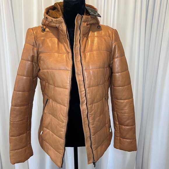 Bod and Christensen Joelle Cognac Quilted Women's Jacket - Picture 1 of 8